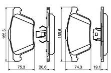 Передние тормозные колодки Bosch  0 986 494 159