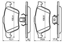 Передние тормозные колодки Bosch  0 986 494 158