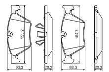 Передние тормозные колодки Bosch  0 986 494 117