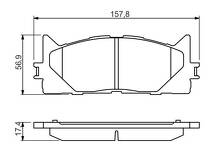 Передние тормозные колодки Bosch  0 986 494 430