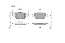 Передние тормозные колодки Bosch 0 986 494 401 для Renault Grand Scenic 3 пок. / рестайлинг