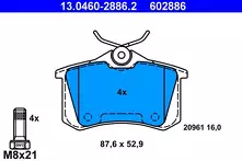 Задние тормозные колодки ATE  13.0460-2886.2