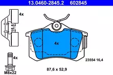 Задние тормозные колодки ATE  13.0460-2845.2