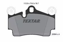 Задние тормозные колодки Textar 2369402 для Porsche Cayenne 9PA