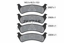 Задние тормозные колодки Textar 2362701 для Jeep Grand Cherokee 1 пок.