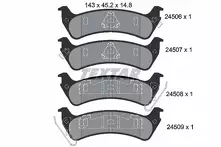 Задние тормозные колодки Textar 2450601 для Jeep Grand Cherokee 1 пок.