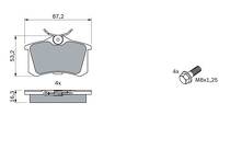 Передние тормозные колодки Bosch  0 986 461 769