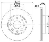 Тормозной диск Hella Pagid  8DD 355 111-341