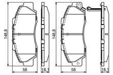 Задние тормозные колодки Bosch  0 986 461 142