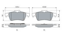 Задние тормозные колодки Bosch 0 986 494 032 для Mazda 3 BK / хэтчбек / рестайлинг