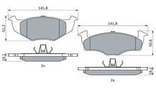 Передние тормозные колодки Bosch  0 986 494 005