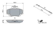 Передние тормозные колодки Bosch  0 986 467 720