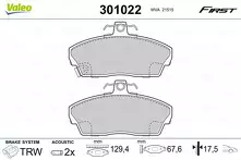 Передние тормозные колодки Valeo First  301022