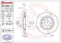 Тормозной диск Brembo Prime Line  09.8695.14