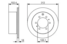 Тормозной диск Bosch  0 986 479 R57