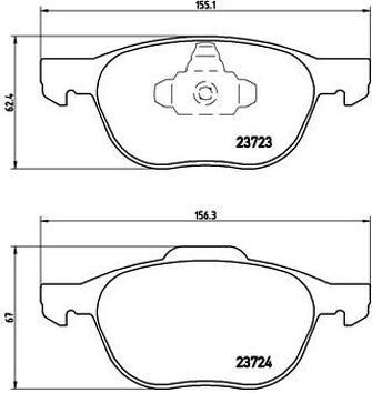 Brembo P 24 061 <span>тормозные колодки передние</span>