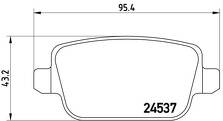 Задние тормозные колодки Brembo  P 24 075