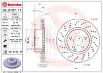 Тормозной диск Brembo Prime Line 09.8127.11 для Mercedes-Benz S-Class W220 / рестайлинг