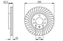 Тормозной диск Bosch 0 986 479 919 для Opel Astra H / GTC / рестайлинг