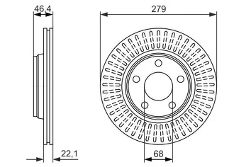 Bosch 0 986 479 916 <span>тормозной диск вентилируемый</span>