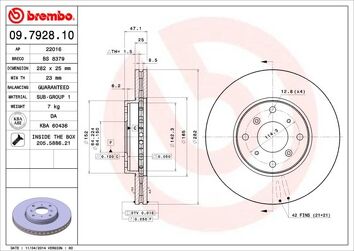 Brembo Prime Line 09.7928.10 <span>тормозной диск вентилируемый</span>