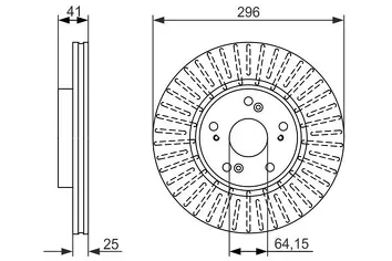 Bosch 0 986 479 744 <span>тормозной диск вентилируемый</span>