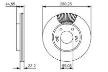 Тормозной диск Bosch  0 986 479 A12