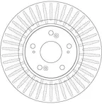 Тормозной диск TRW DF6432S для Honda Accord 8 пок. / универсал / рестайлинг