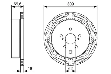 Bosch 0 986 479 T57 <span>тормозной диск вентилируемый</span>