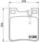 Задние тормозные колодки Brembo P 50 017 для Mercedes-Benz S-Class W220