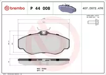 Передние тормозные колодки Brembo  P 44 008