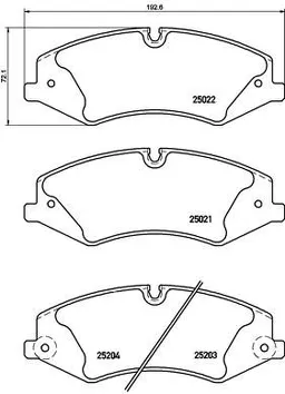 Brembo P 44 022 <span>тормозные колодки передние</span>