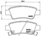 Задние тормозные колодки Brembo  P 28 046