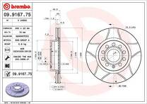Тормозной диск Brembo Xtra Line  09.9167.75
