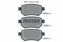 Задние тормозные колодки Textar 2234901 для Mazda 6 GJ, GL / седан / рестайлинг