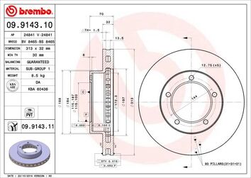 Brembo Prime Line 09.9143.11 <span>тормозной диск вентилируемый</span>
