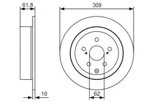 Тормозной диск Bosch 0 986 479 T04 для Lexus RX 3 пок. / рестайлинг