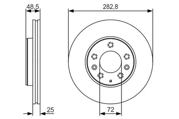 Bosch 0 986 479 S60 <span>тормозной диск вентилируемый</span>