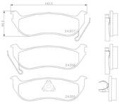 Задние тормозные колодки Brembo P 37 009 для Jeep Wrangler 2 пок.