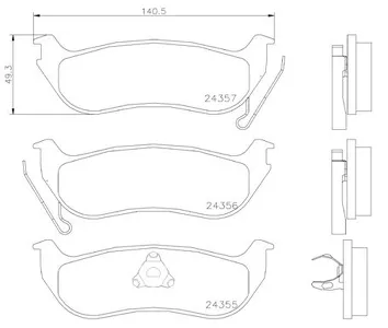 Brembo P 37 009 <span>тормозные колодки задние</span>
