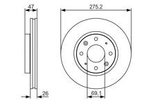 Тормозной диск Bosch  0 986 479 S28