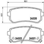 Задние тормозные колодки Brembo  P 30 025