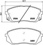 Передние тормозные колодки Brembo  P 30 056