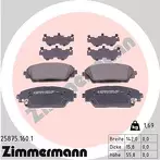 Передние тормозные колодки Zimmermann  25875.160.1