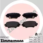 Задние тормозные колодки Zimmermann  25878.140.1