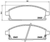 Передние тормозные колодки Brembo P 56 040 для Nissan X-Trail 1 пок. / T30 / рестайлинг
