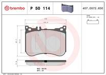 Передние тормозные колодки Brembo P 50 114 для Mercedes-Benz E-Class W213 / седан