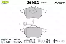 Передние тормозные колодки Valeo First  301483