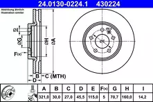 Тормозной диск ATE  24.0130-0224.1