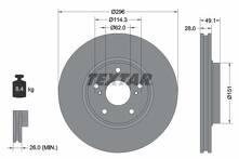 Тормозной диск Textar  92185403